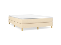 Box Spring Bed Frame, Box Spring Bed Frames Vidaxl Creme Tecido (140 X 190 Cm)