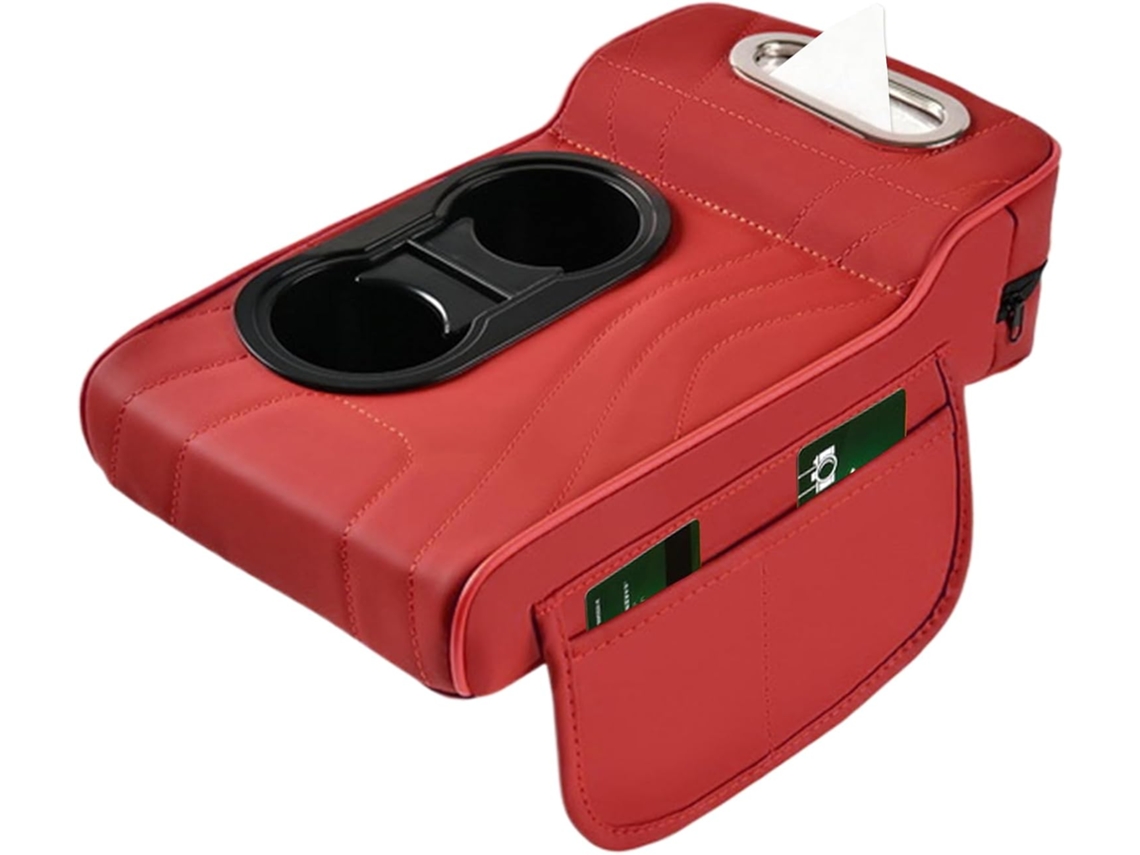 Organizador multifuncional para apoio de braço de carro com bolsas laterais