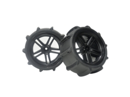 2 Peças 4 Peças Pneus de Areia para Praia Jantes Hexagonais de 12 Mm para Veículos Rc 1/10 1/12 9125 X03 F22a Peças de Modelo MDUG