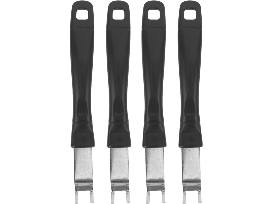 Levantadores de Grelhas Ao Calor com Cabos de Aço Inoxidável e Plástico, Kit de 4 Peças, Design Ergonômico para CHABERLU