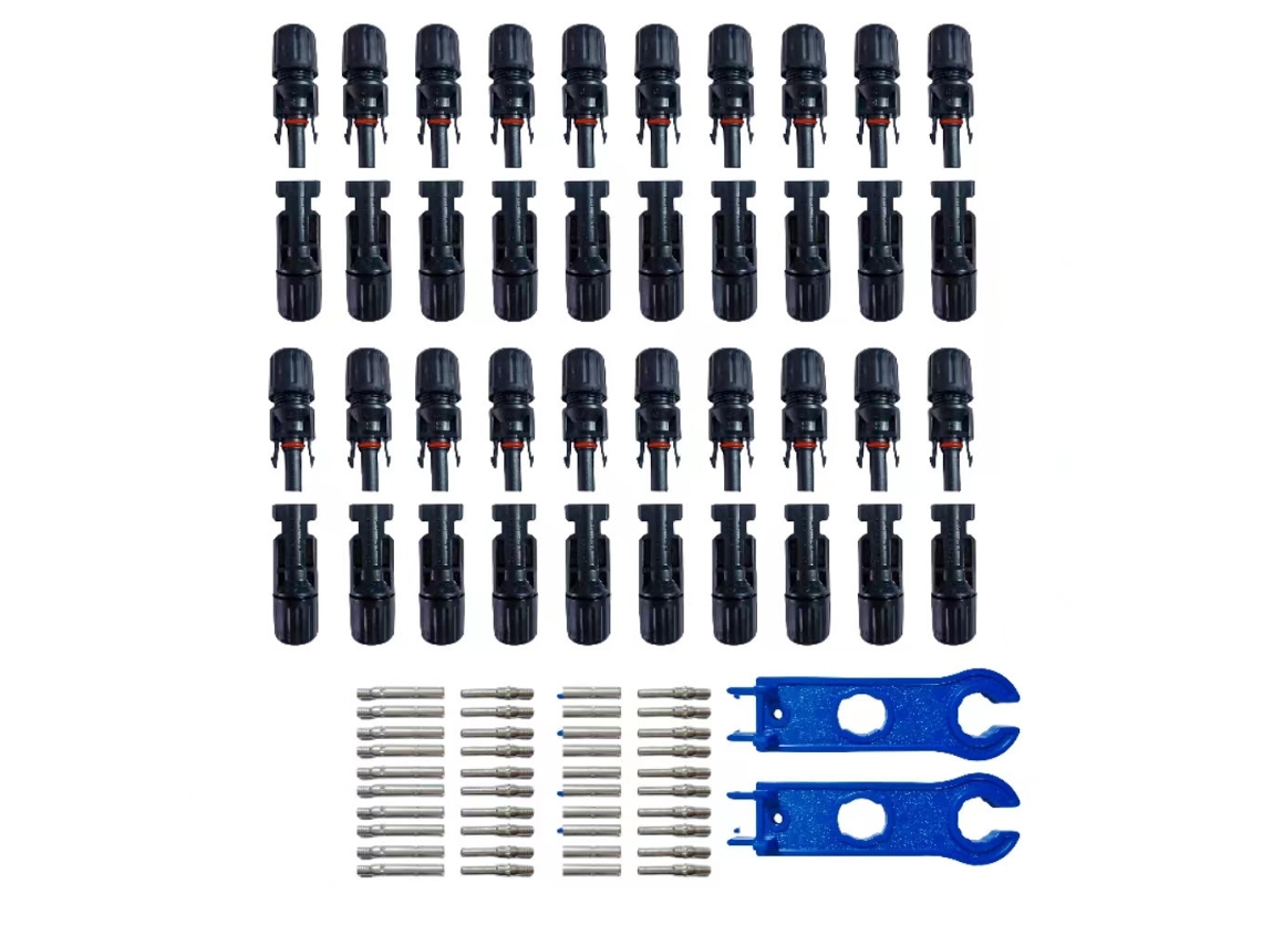 20 pares de conectores solares IP67 1000 V BRILVIBERA