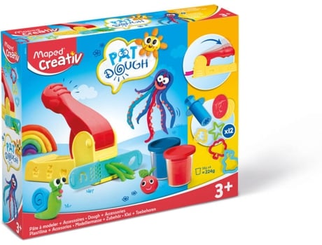 Plasticina MAPED CREATIV Kit X4 + 12 Acessórios Gr