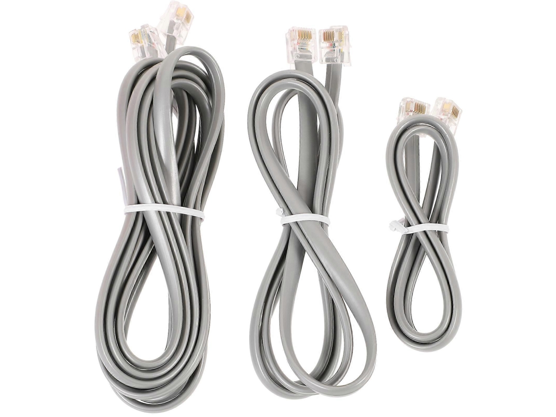 Kit Com 3 Extensões Telefônicas, Cabos Para Telefone Fixo E Fios Para Telefone. Aquaforge