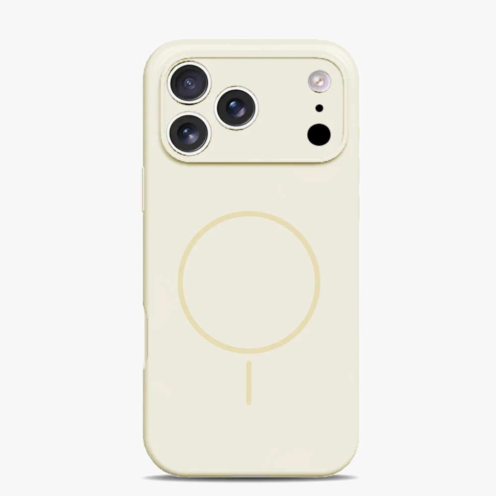 Capa De Celular Magsafe De Silicone Líquido Para Iphone 16 (branco Antigo)