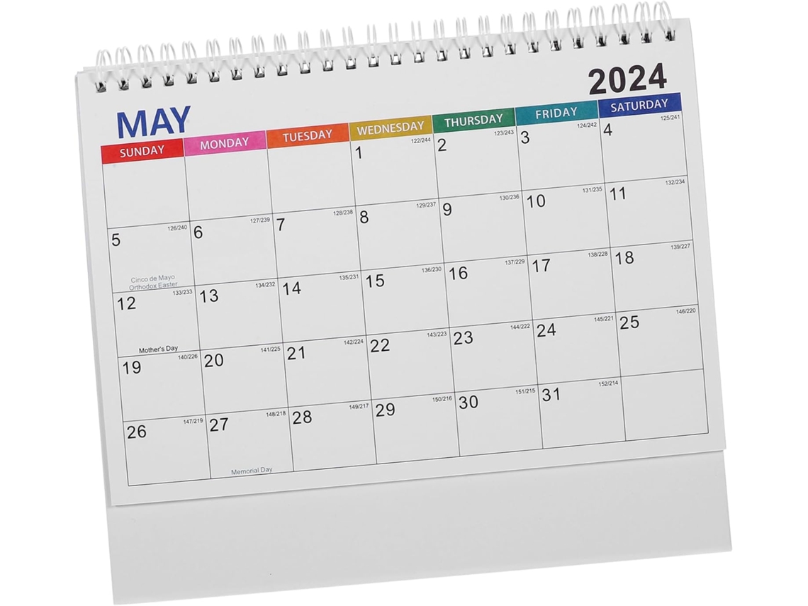 Calendário De Mesa Showero Para Escritório, Casa, Escola E Dormitório.