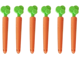 Clipe Magnético Para Fechar Sacos De Plástico Alimentos Kallory Com Design Criativo Cenoura, Portátil E Prático Para Uso
