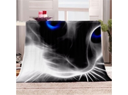 Manta de Flanela Fansu Estampa 3d Gato Quente Macia e Fofa Microfibra para o Inverno Colcha Sofá Adequada Adul