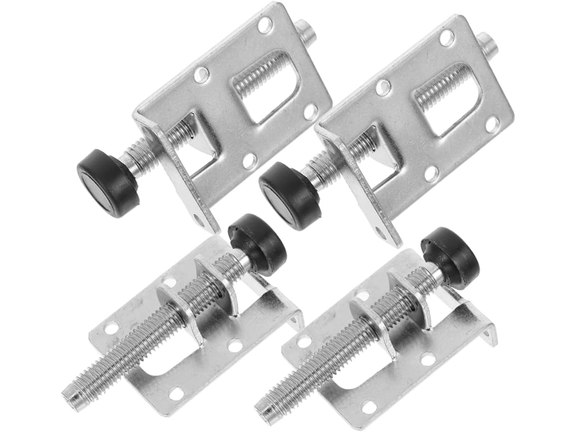 Doitool Conjunto De 4 Pés Niveladores Ajustáveis Para Móveis E Bancadas, Em Pvc Prateado + Aço Laminado A Frio