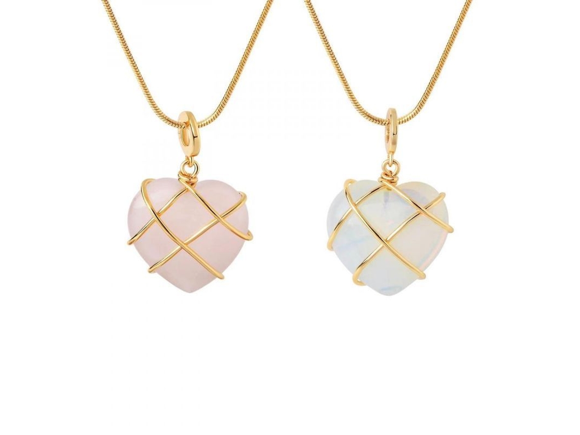 2026-2 Collares De Corazón Con Piedra De Cumpleaños Para Niñas Chicas Adolescentes De Acero Titanio Plateado Oro