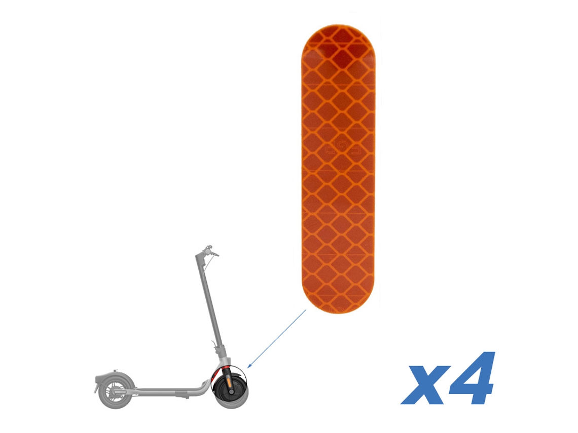Adesivo Reflexivo Laranja Para Garfos Das Séries Ninebot F E D - 4uds