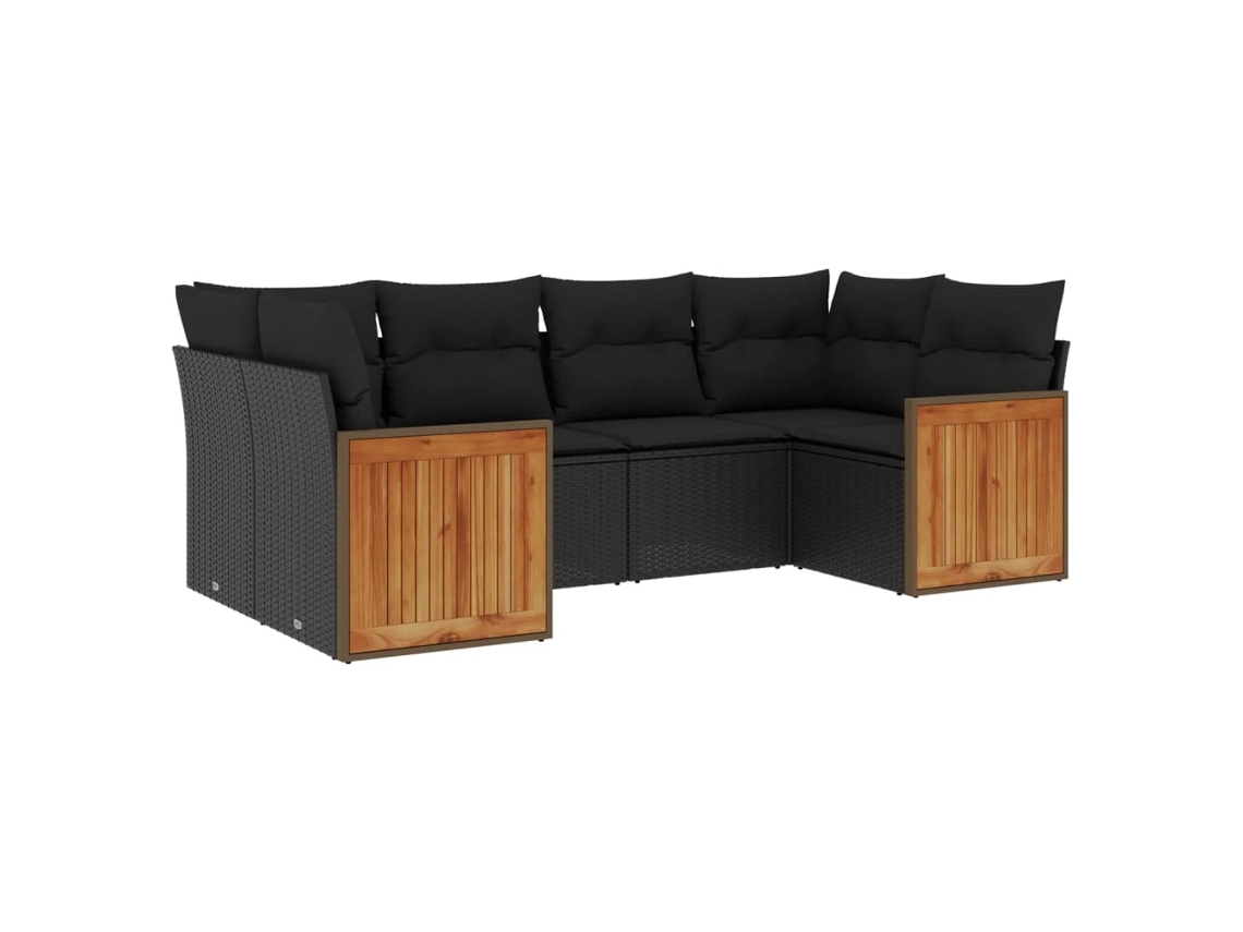 Garden Sofa Set, Garden Sofa Sets Vidaxl Preto Rattan / Vime (n/a)