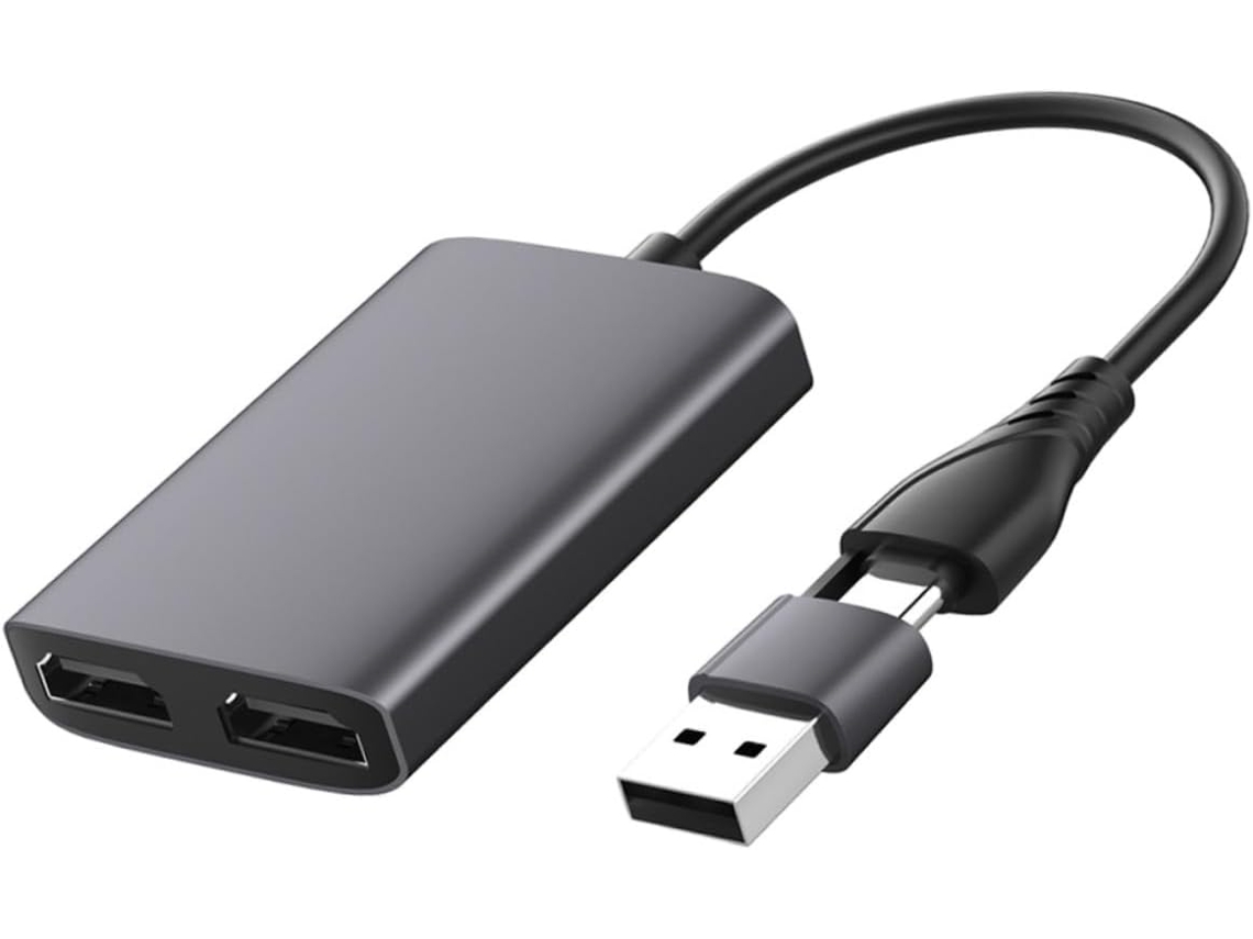 Adaptador Hub Usb Tipo C Com Conversor Duplo Para Laptop E