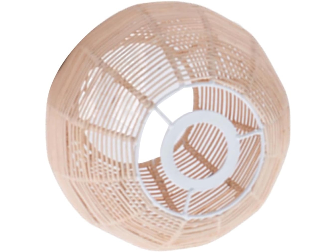 Luminária De Teto Rústica Em Rattan Trançado Marrom, Design Versátil Para Salas De Estar E