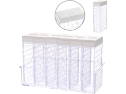 Pote Para Temperos Conjunto 6 Peças Branco Cozinha