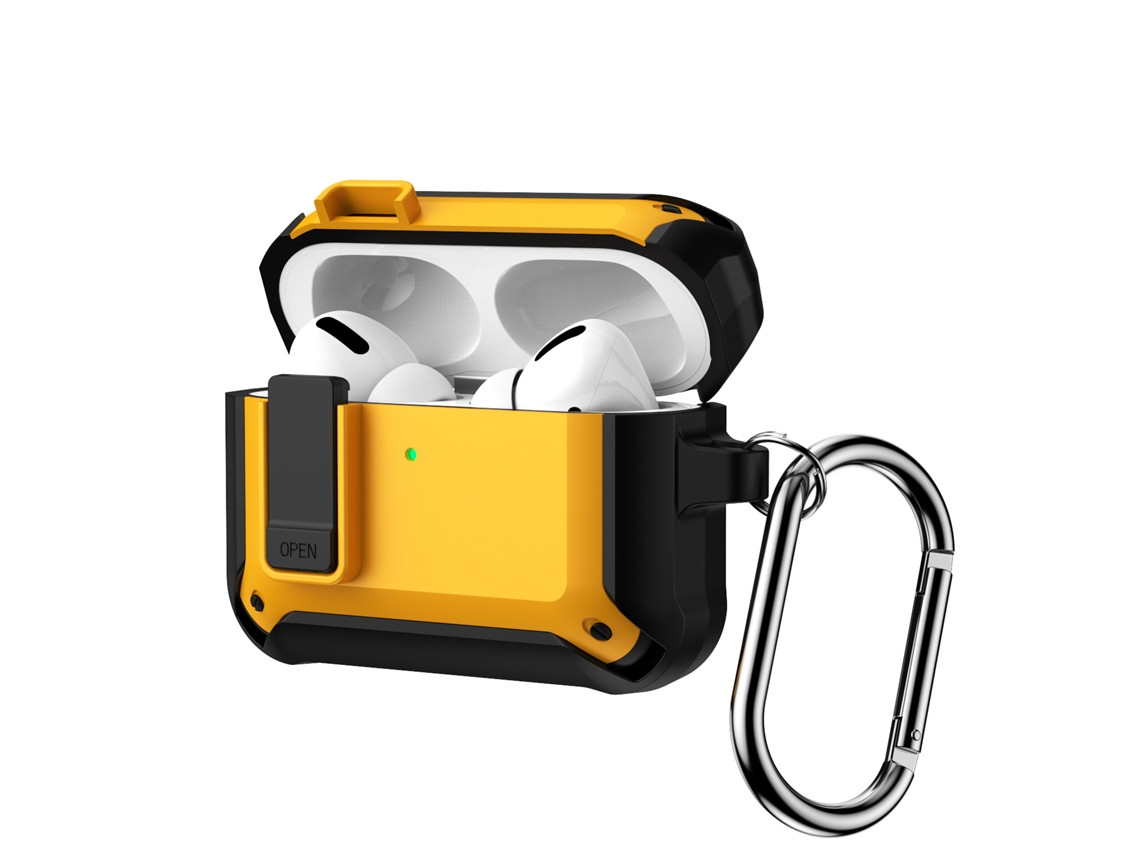 Capa para Airpods Pro 3, com Fecho de Segurança, À Prova de Choque, Amarela