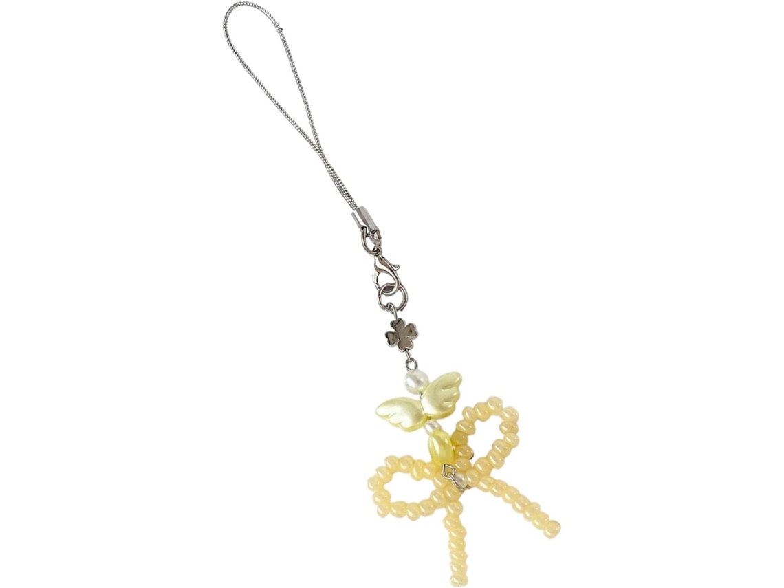 Chaveiro Com Laço Em Forma De Asa De Anjo E Coração Prateado Brilhante