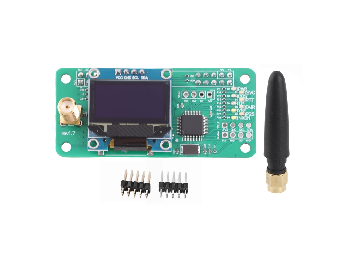Módulo Hotspot Mmdvm Uhf Vhf com Antena Sma e Display Led Kit Placa