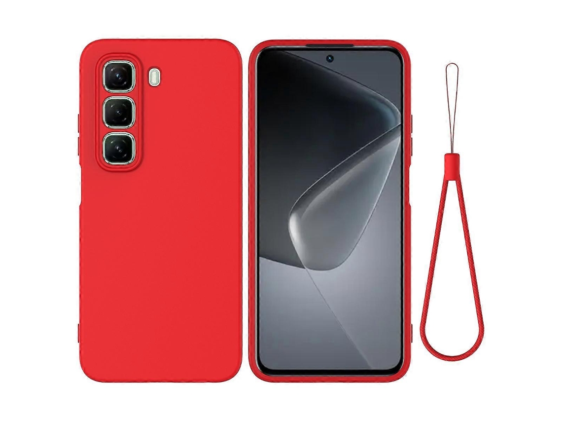 Capa De Celular De Silicone Líquido De Cor Sólida, À Prova De Quedas E Com Cobertura Total