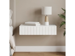 Vidaxl Mesa Lateral De Parede Branco Brilhante 87,5 X 34,5 X 17 Cm