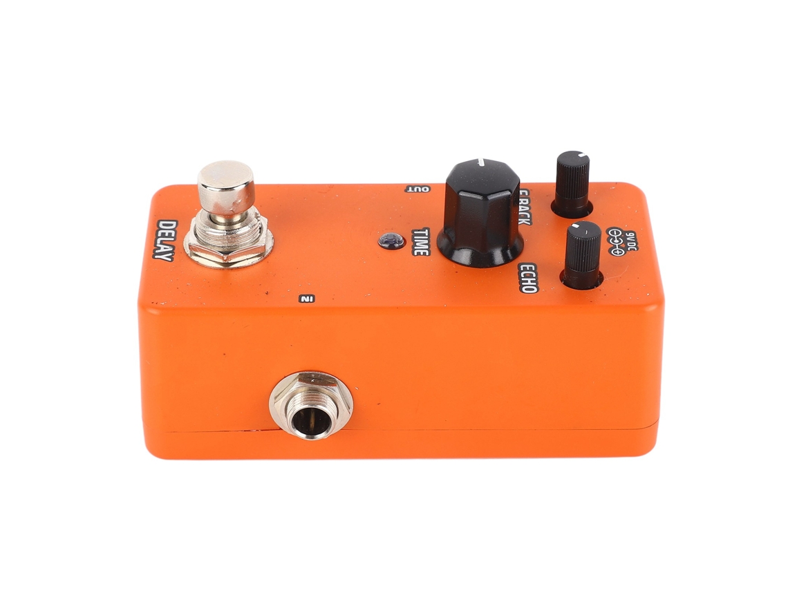 Pedal de Efeito para Guitarra Elétrica Single Block Mini Modulation Amp Simulation Orange Delay AQUAFORGE