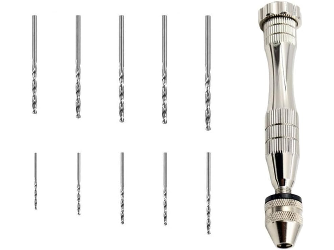 Conjunto De 11 Brocas Manuais Com Pino Fixação E Bocal Rotativo Para