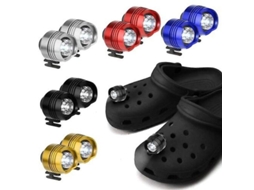 Acessório De Sapato Luminoso Pequeno Plástico Croc Lanterna Impermeável Para Corrida E Camping Azul 1 Pieza