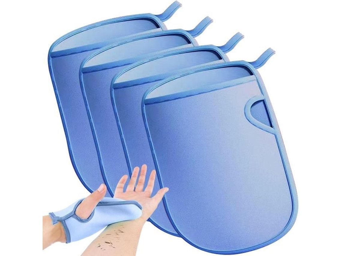 Luvas de banho esfoliantes - Pacote de 4 luvas esfoliantes para o corpo para remover pele morta, luvas de banho para (A) S/MARCA