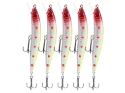 Isca Artificial Minnow 5pcs com Gancho Triplo