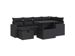 Garden Sofa Set, Garden Sofa Sets Vidaxl Preto Rattan / Vime (n/a)