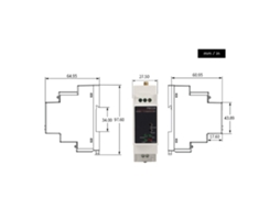 Laxiscreed Serial Server Wifi Dual Band R485 Para Montagem Em Guias Din