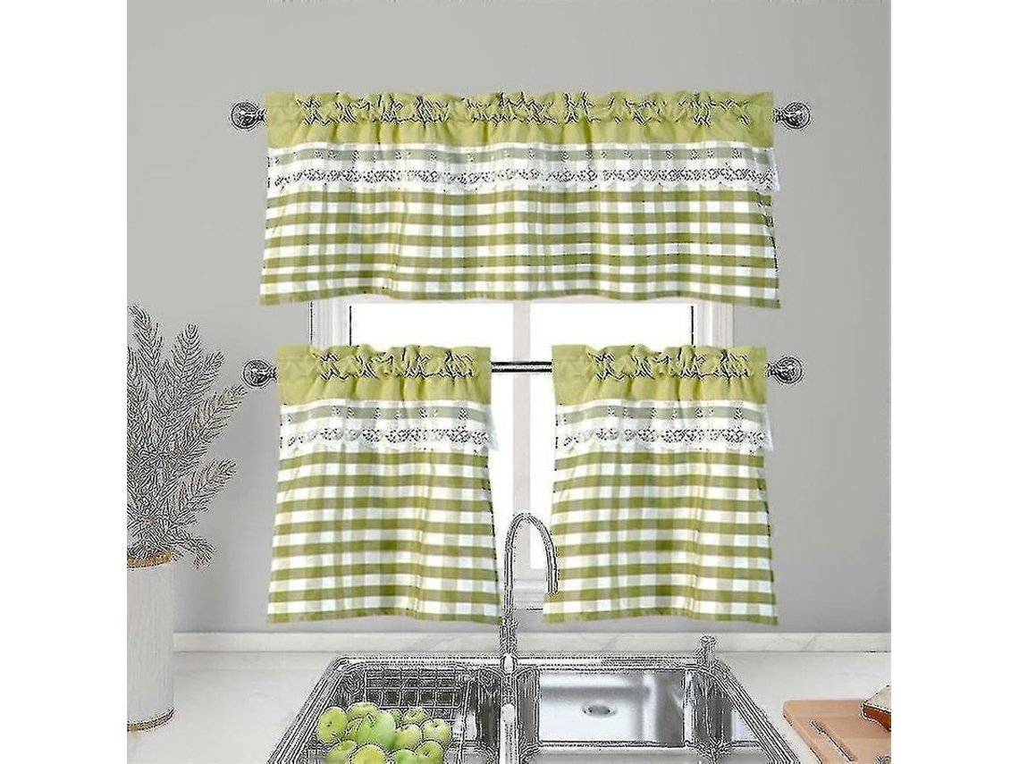 2026 cortinas de Cozinha Decorativas com Valance Moderno Translúcido Estilo Café Feito de Poliéster em Variedades de Cores
