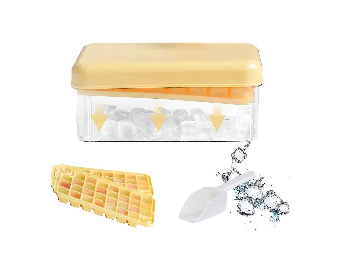 Forma de Gelo TAISHENGDA, com tampa, 60 formas, amarelo