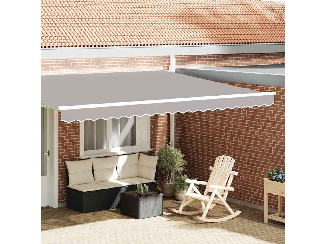 Vidaxl Substituição De Valance De Toldo Cinzento-claro 430 X 20 Cm
