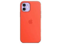 Carcasa De Silicone Com Magsafe Para Iphone 12/12 Pro/12 Pro Max Laranja Elétrico Antiderrapante E Resistente 12 Pro Max Naranja Eléctrica