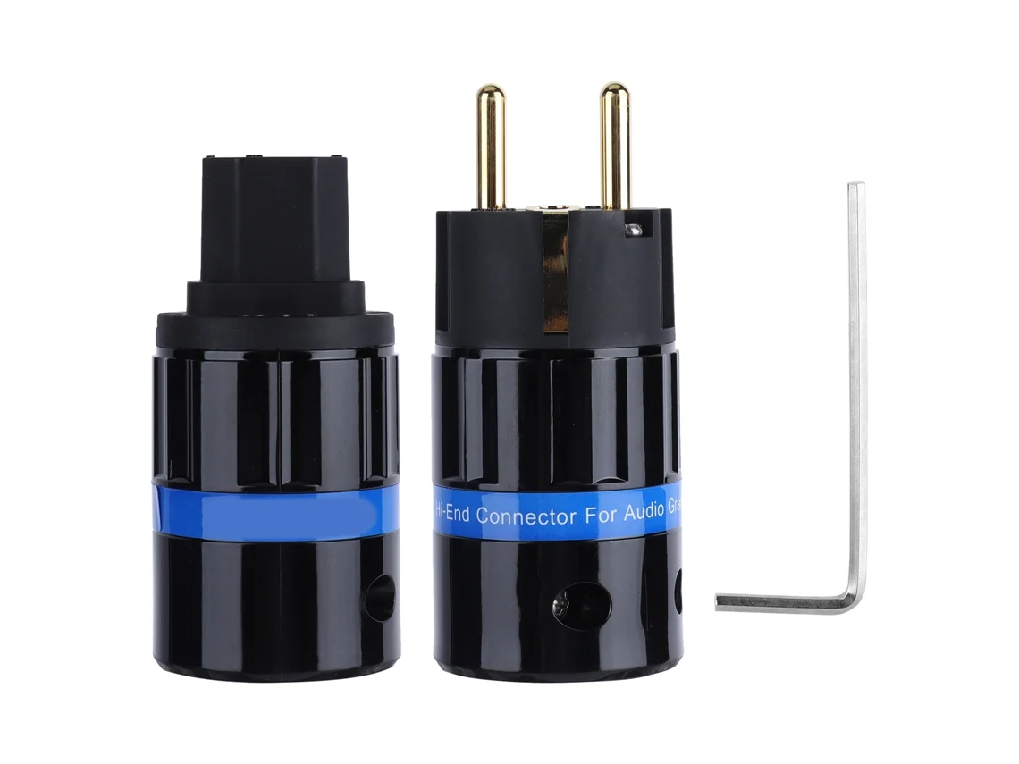 Aetheria plugue de Alimentação de Áudio Monosaudio de Cobre Puro Dourado E104g/f104g com Chave