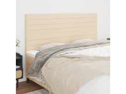 Vidaxl Cabeceira Creme 180x5x118/128 Cm Tecido