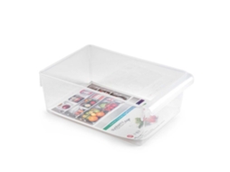Gaveta Organizadora Reutilizável Para Geladeira Nº 9 Fabricada Em Poliestireno Recipiente De Plástico Transparente 10 X 19,5 X 29 Cm Acan