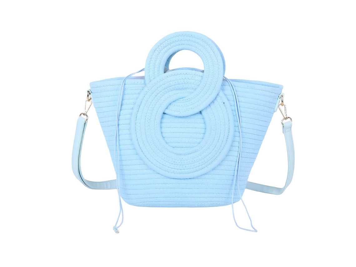 Bolsa de Mão Cabas Trançada Estilo Boho com Pegas Esculpidas GALLANTRY