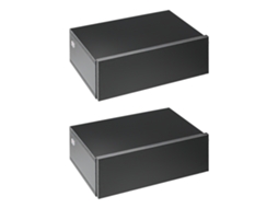 2 Comodini Sospesi Moderni em Madeira para Quarto 40x30x15cm preto