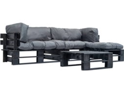 Pallet Sofa Set, Pallet Sofa Sets Vidaxl Cinzeto Madeira De Pinho Impregnada (n/a)