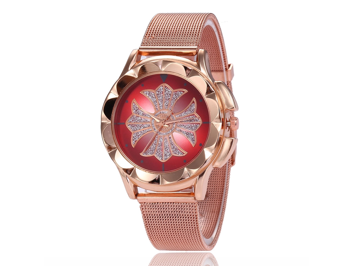 Relógio de Pulso Stylish Quarts Masculino e Feminino (vermelho)