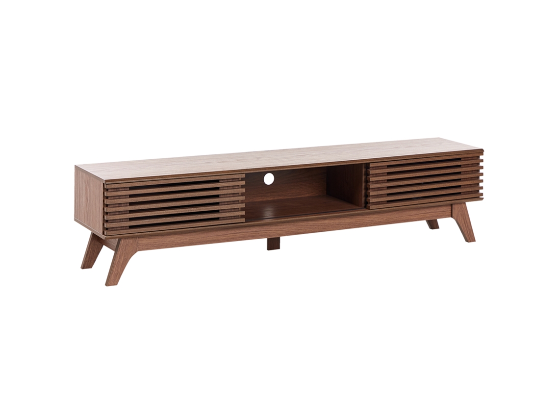 Mueble Tv Beliani Toledo De Tablero De Partículas Marrón 180x40x44