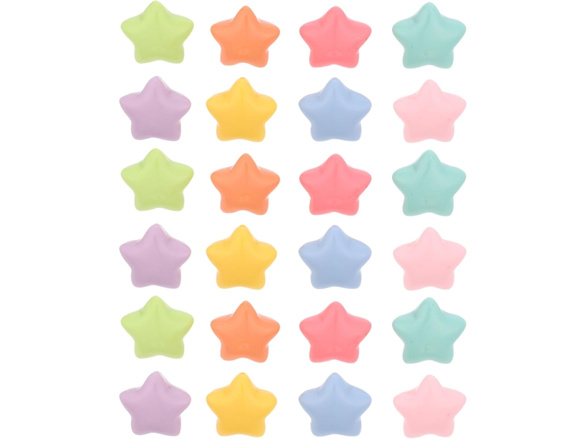 30 Tachinhas de Resina em Formato Estrela Núcleos Vibrantes para Cortiça Quadros, Decoração de Parede, Tachinhas Para