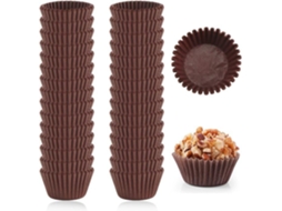 Conjunto De 1000 Forminhas De Papel Para Muffins E Cupcakes, Marrom, Para Assar E Apresentar Sobremesas Em Festas E Eventos