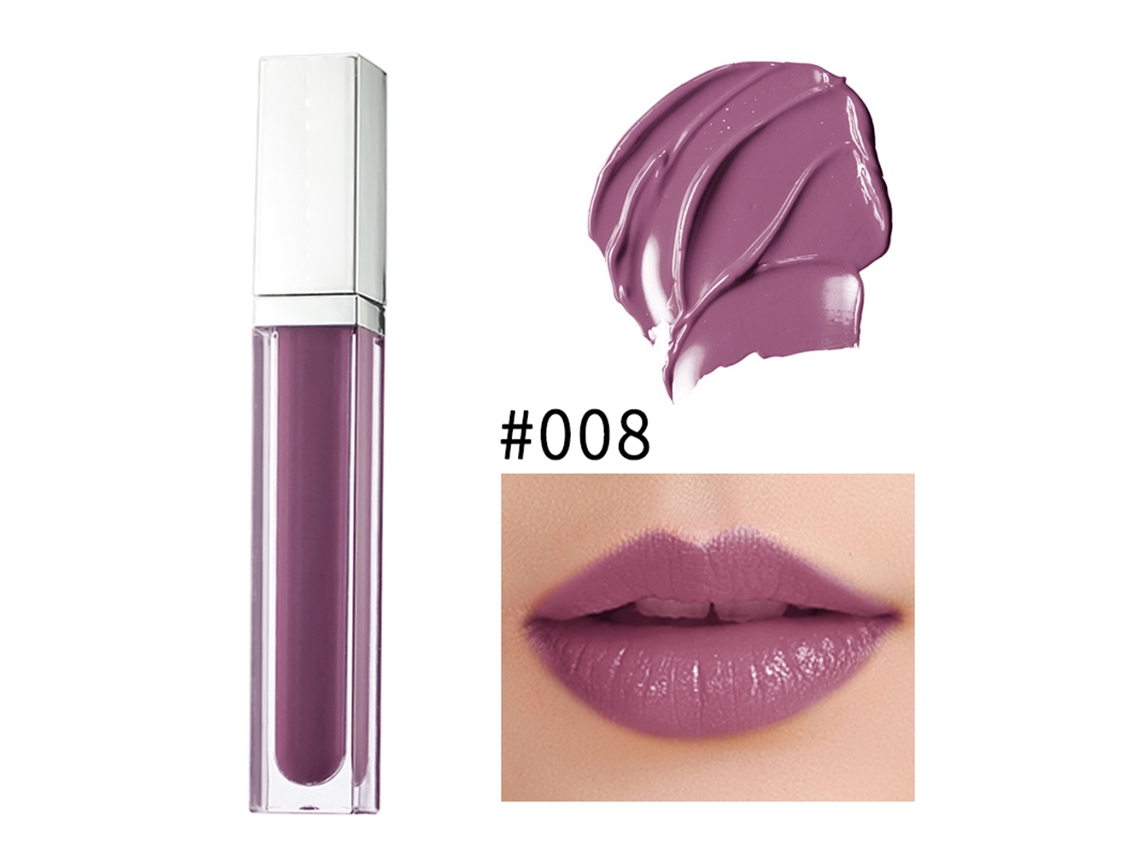 Labial Líquido Mate Mateado Não Pegajoso 36 Cores Brilho Labial Ferramenta Cosmética (mate, 08)