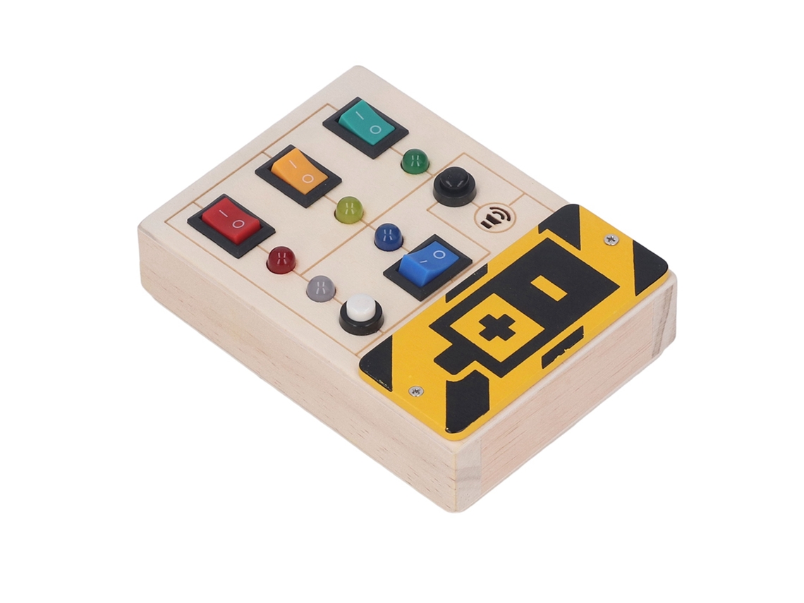 Primerox quadro Sensorial com Luz Led Portátil Madeira Silencioso Brinquedo Educativo para Crianças
