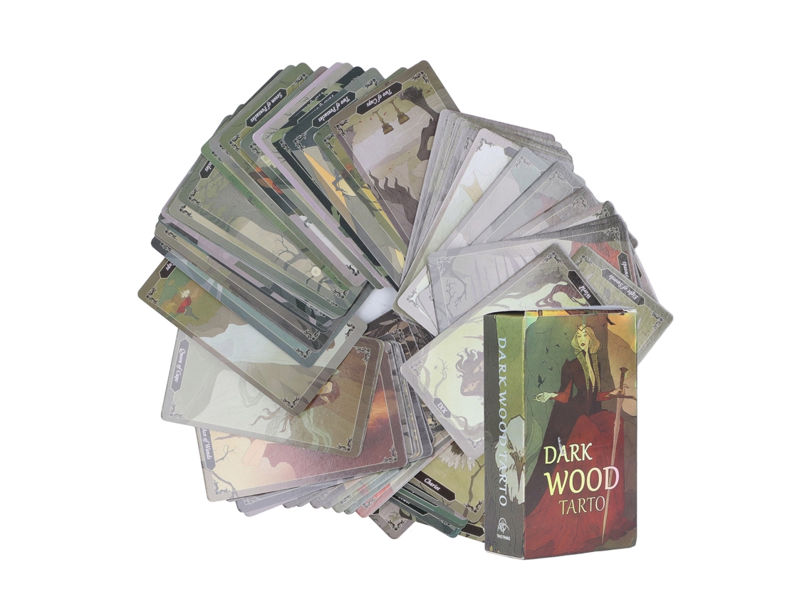 Primerox 78 Cartas de Tarot Papel Couché Jogo de Adivinhação Interativa para Festas e Encontros
