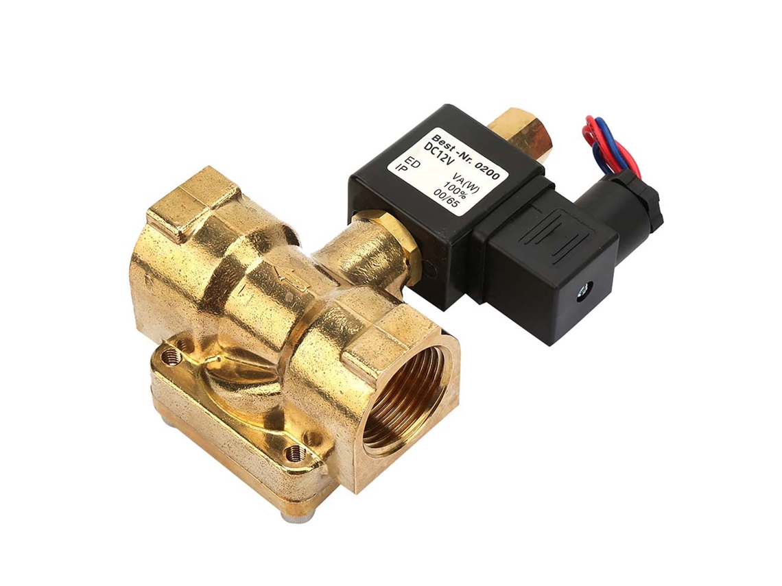 Válvula Solenoide Elétrica Aberta Normalmente Latão