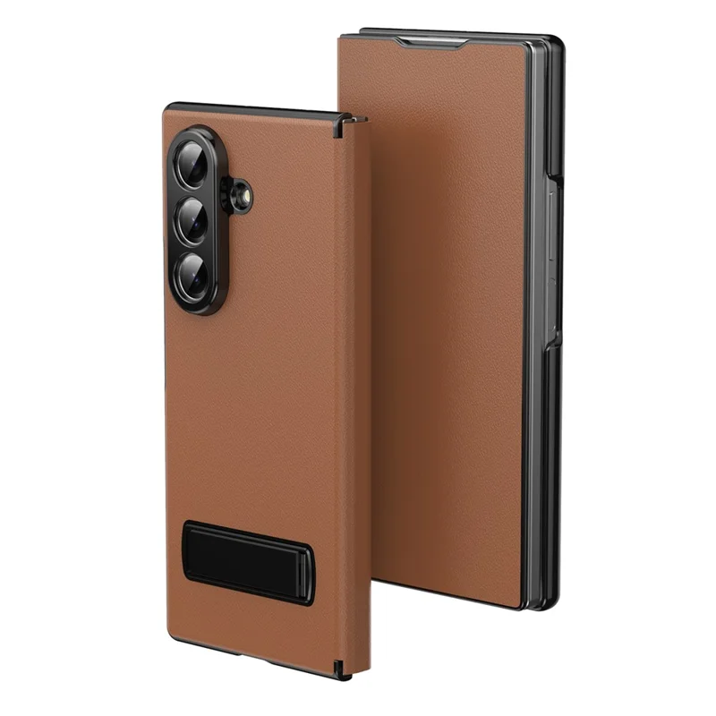 Capa Eifson Para Samsung Galaxy Z Fold8 Ultra, Flip Magnético Em Pu Pc Com Suporte - Compatível - Marrom