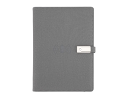 Walshlxq caderno Inteligente de Carga Sem Fio 8000mah com Bateria Portátil e Memória Usb Tamanho A5 Cinza para Reuniões e Estudo